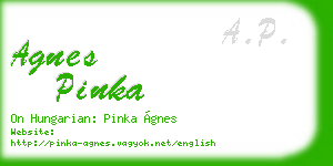 agnes pinka business card
